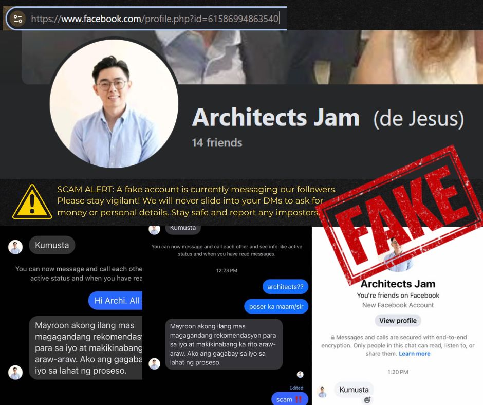 Architect - Hey everyone! Just a heads-up that there’s a fake account ...