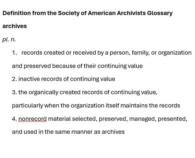 Archives as a PLURAL NOUN.... - Arizona State Archives | Facebook