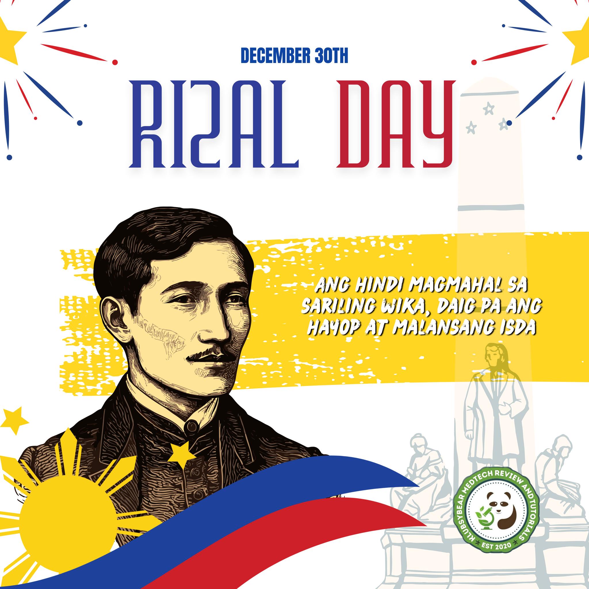 KlubsyBear - Today, we honor Dr. Jose Rizal — not just as a hero in ...