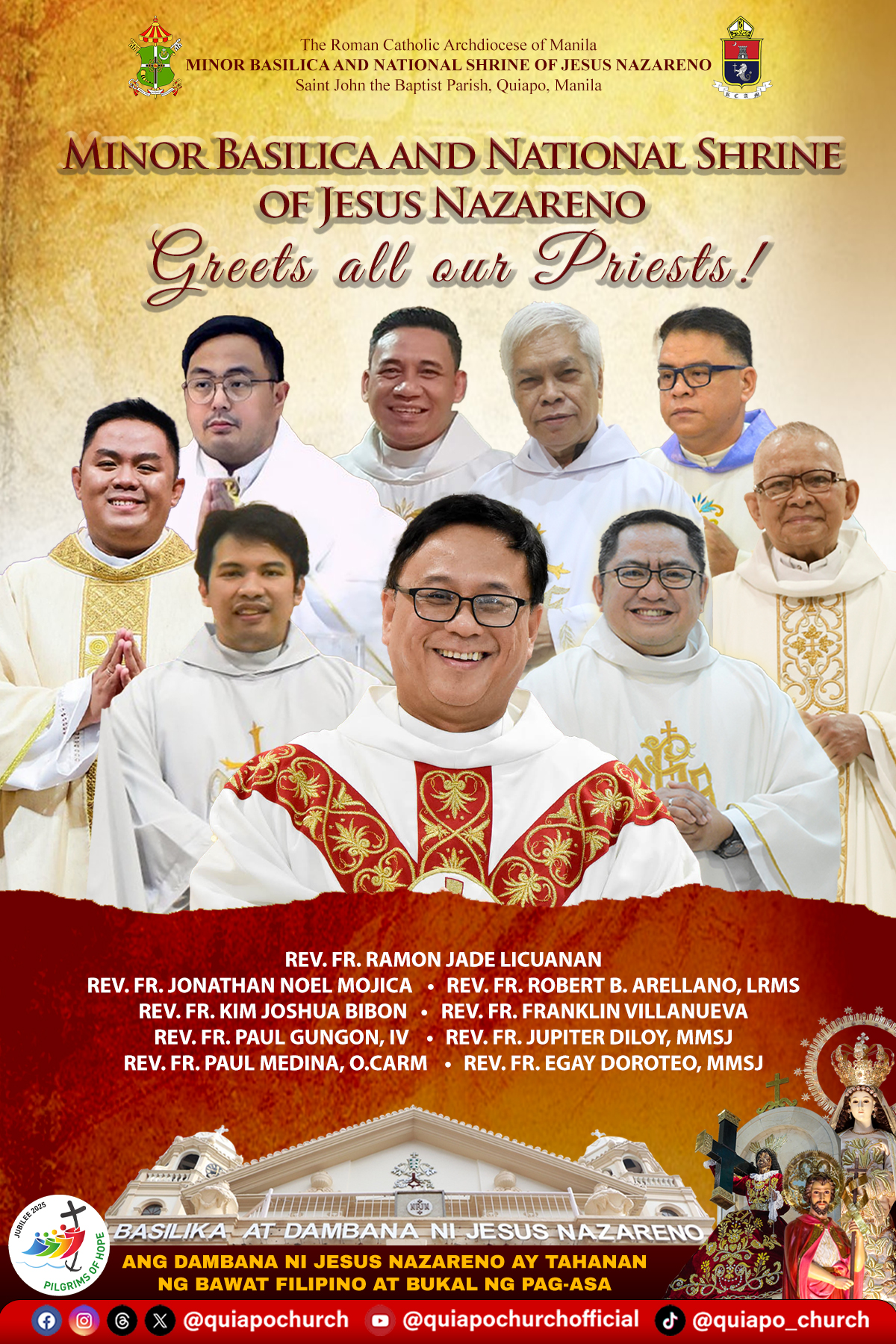 Quiapo - PAGBATI sa ating mga kapariang naglilingkod sa Basilika Menor ...