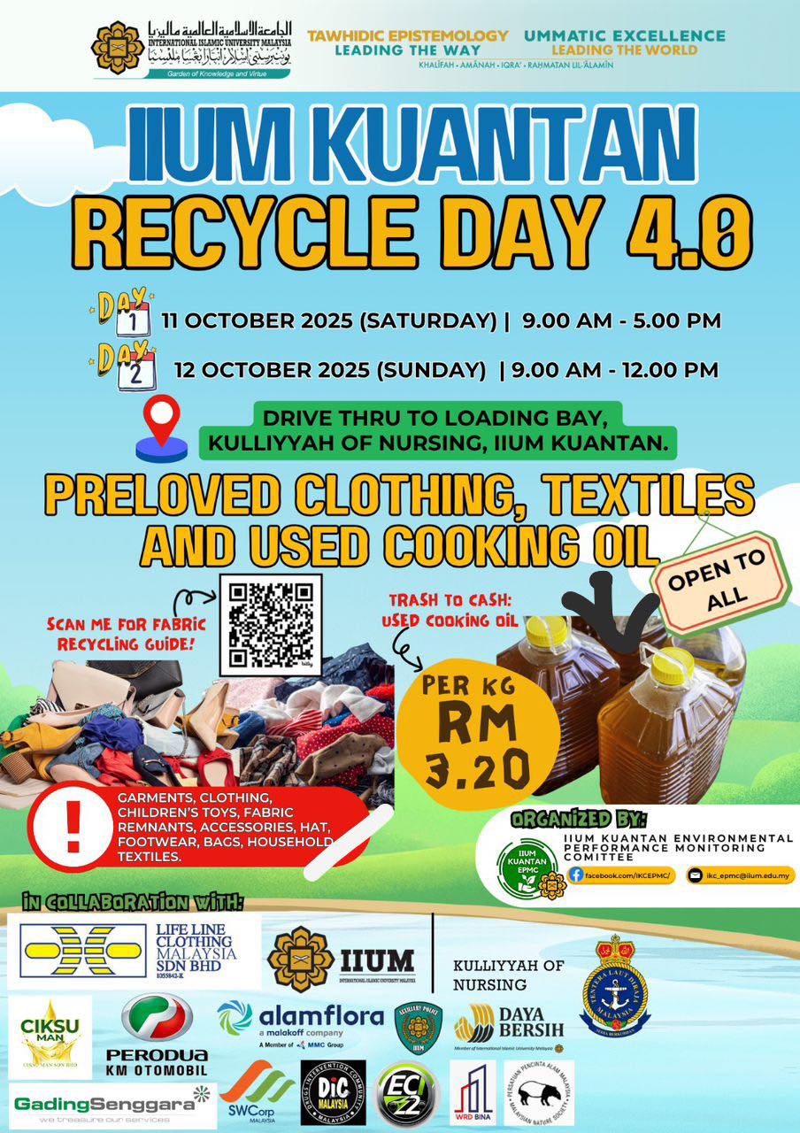 Alam - Alam Flora akan menyertai IIUM Kuantan Recycle Day 4.0 pada 11 ...