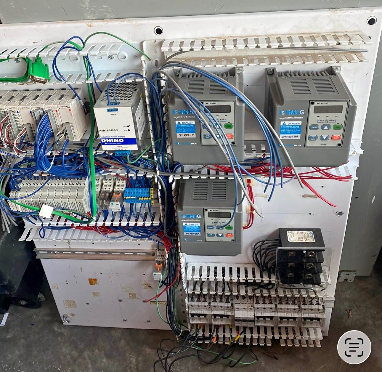 industrial electrical control panel featuring Variable Frequency Drives ...
