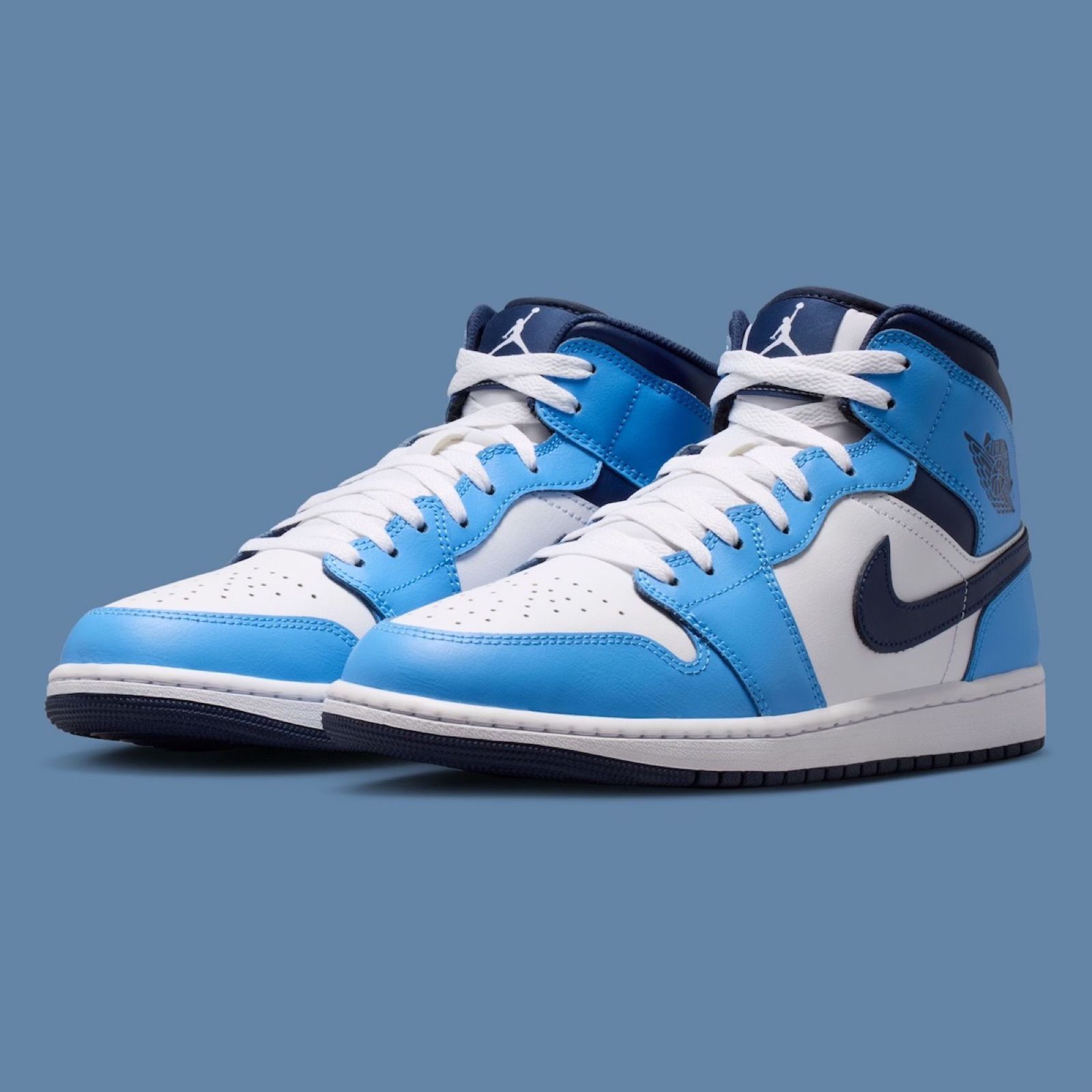 The Air Jordan 1 Mid will be releasing in another “UNC” colorway 
