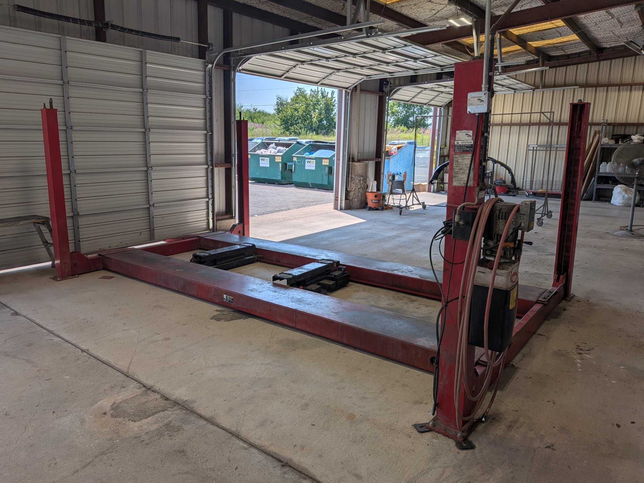 Rotary 4-Post 12,000lb Lift w/ Front &amp; Rear Rolling Jacks SM123-10 ...