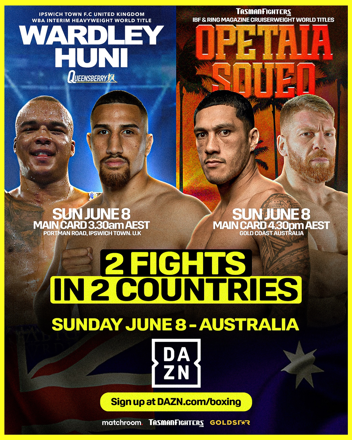 Tasman - 2 Shows | 2 Countries 🇦🇺🏴󠁧󠁢󠁥󠁮󠁧󠁿 3 World Titles featuring 2 # ...