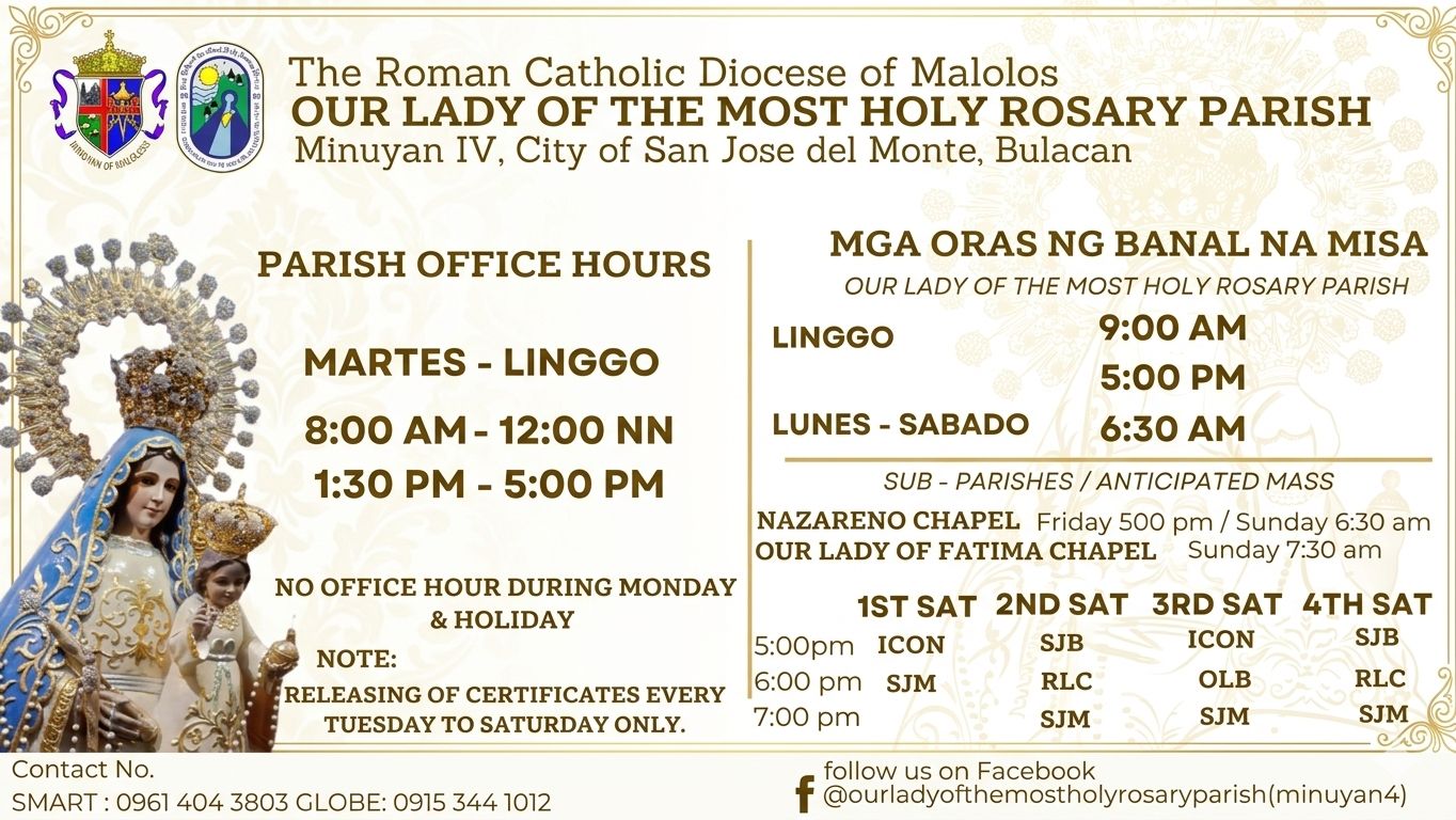 Our Lady of the Most Holy Rosary Parish - SJDM | San Jose del Monte