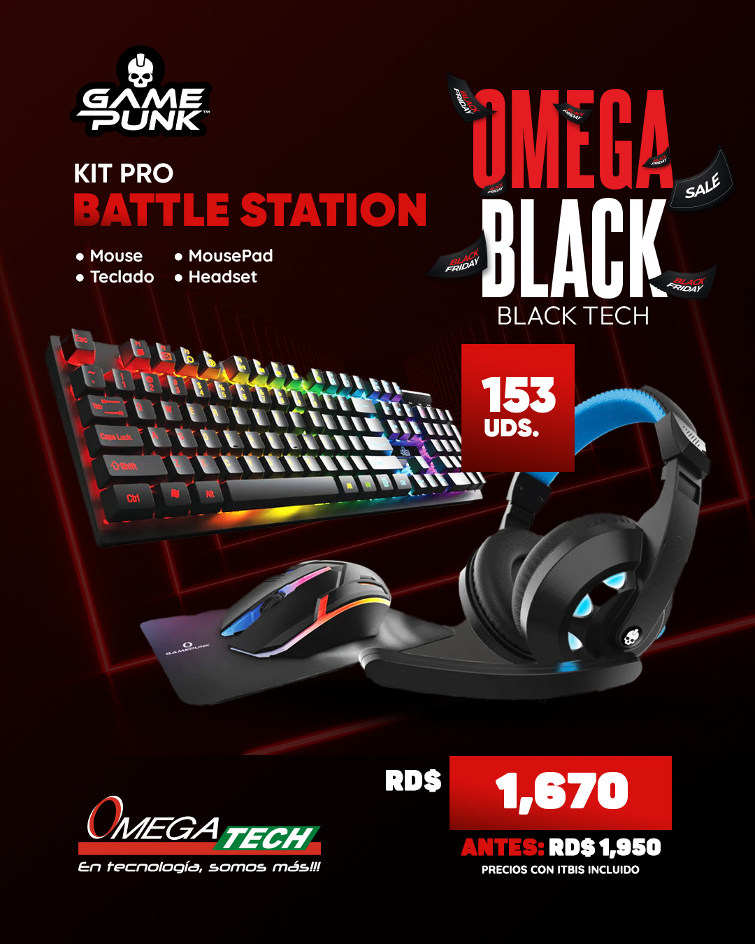 Omega Tech - 🎮 ¡Activa el modo Black y domina tu juego!... | Facebook