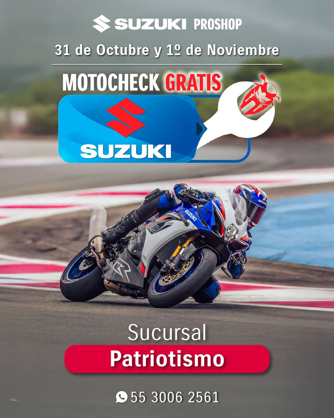 Suzuki - 🛠️ ¡Moto Check Suzuki Patriotismo! Este 31 de Octubre y 1 de ...