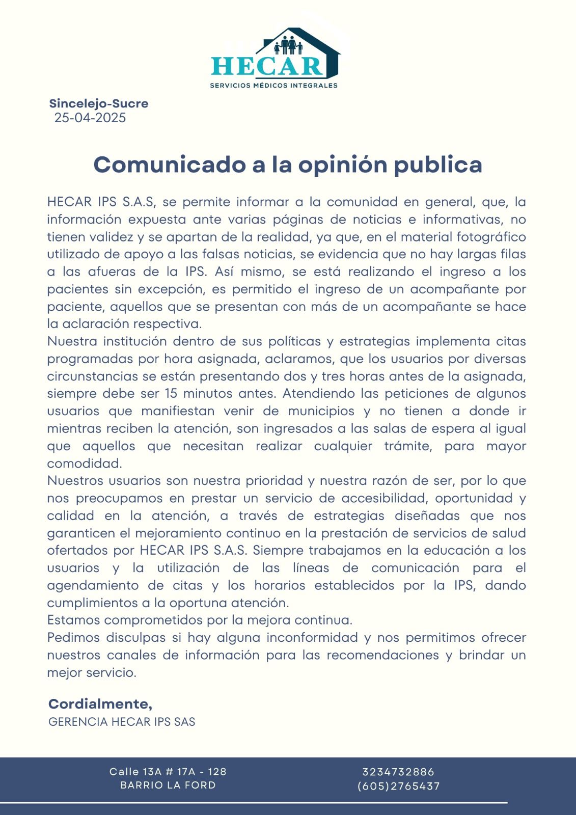 HECAR IPS | Sincelejo