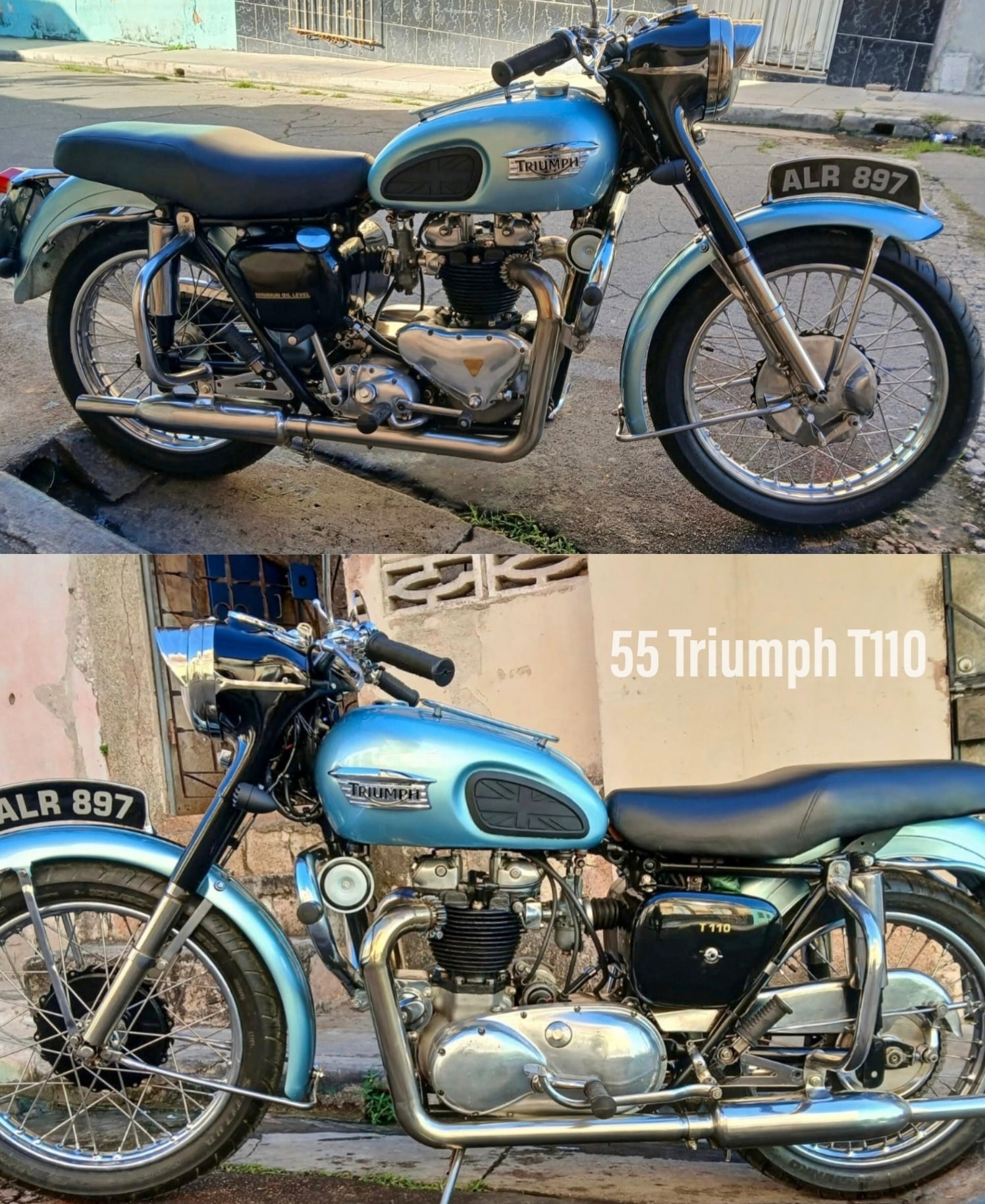 This is the 1955 Triumph T100R that set the legendary Don Vesco on 