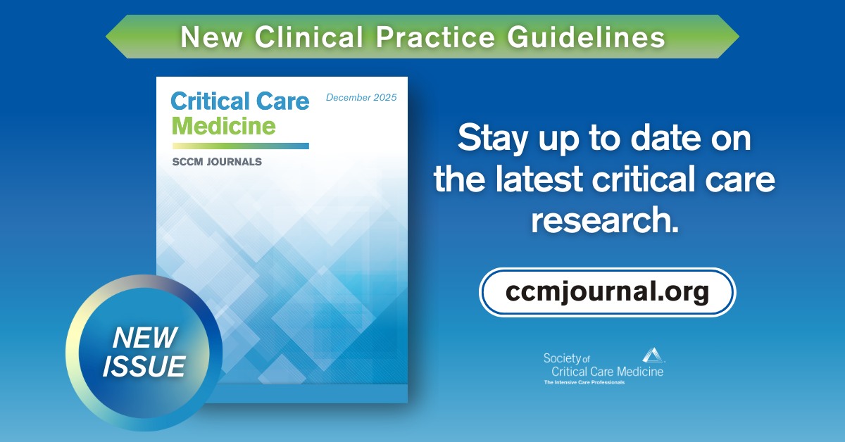 Critical Care Medicine added a... - Critical Care Medicine