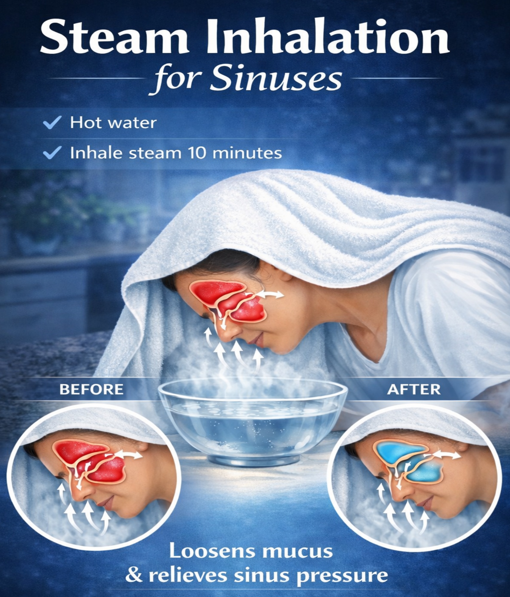 Your - Steam inhalation can be a simple and effective way to ease sinus ...