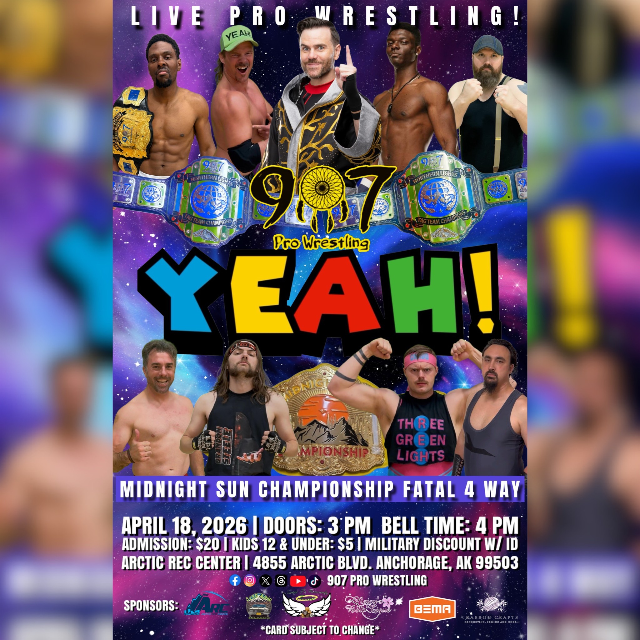 Saturday April 18th Hyperlinks to each event with more details are