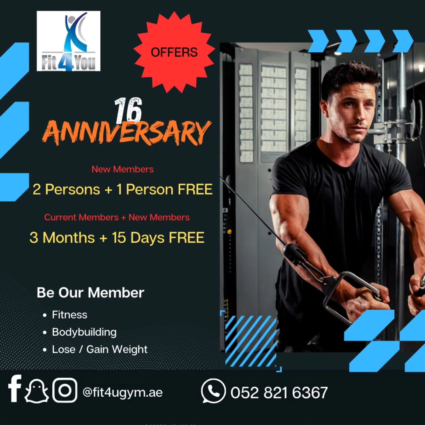 Fit 4 You Health Club | Sharjah