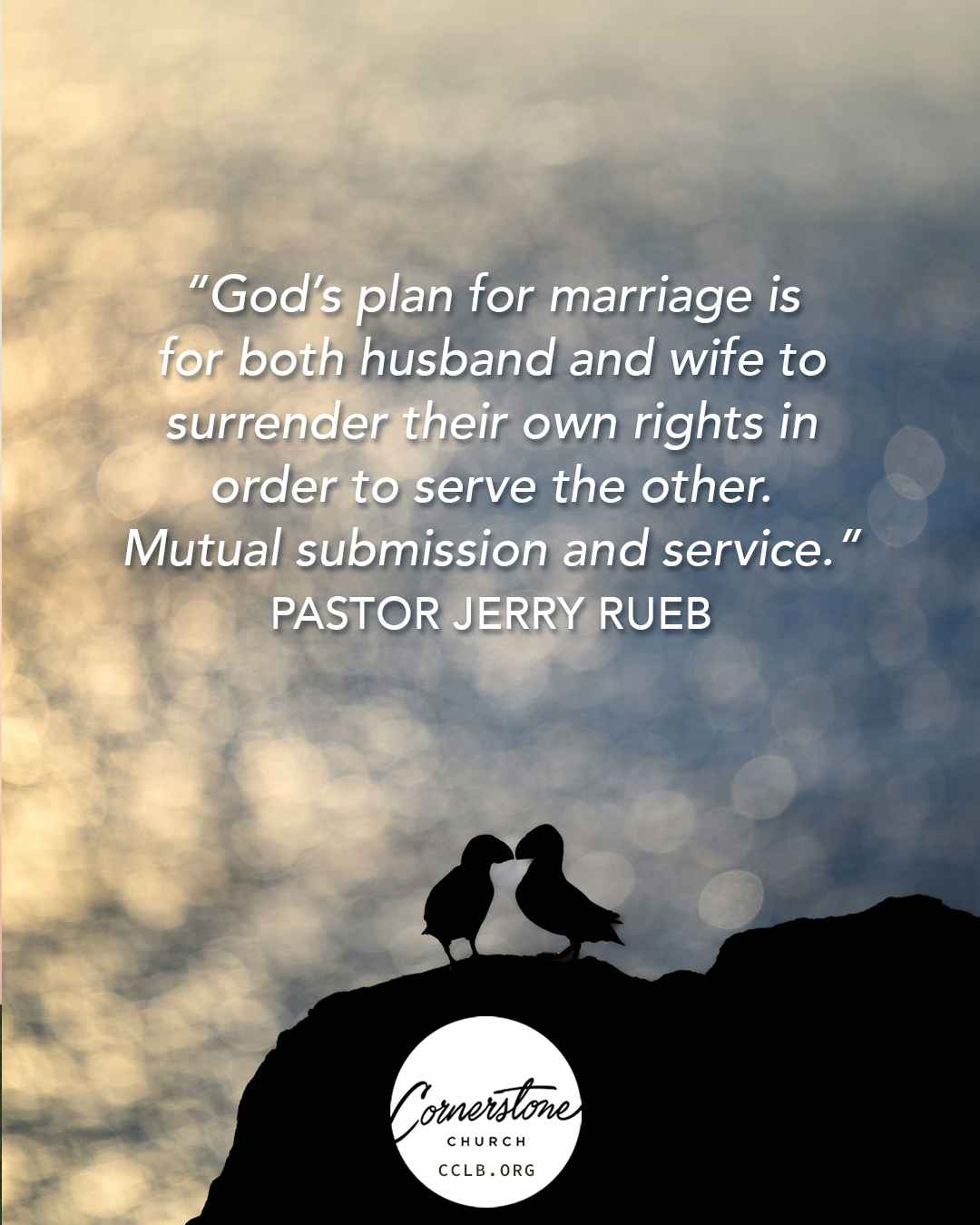 Cornerstone - This past weekend Pastor Jerry preached on God's Design ...