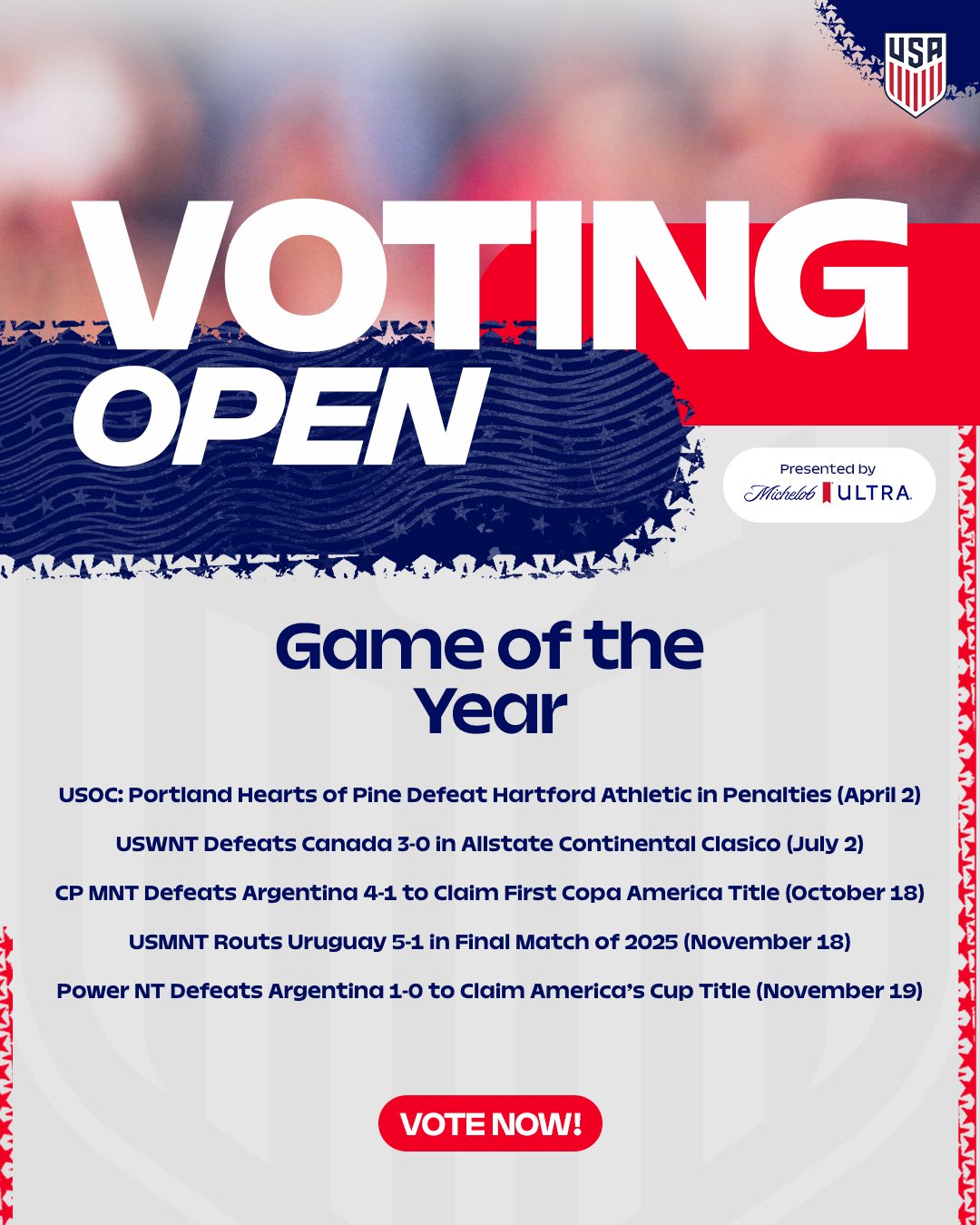 U.S. - Voting is now OPEN for our 2025 Game of the Year, presented by ...