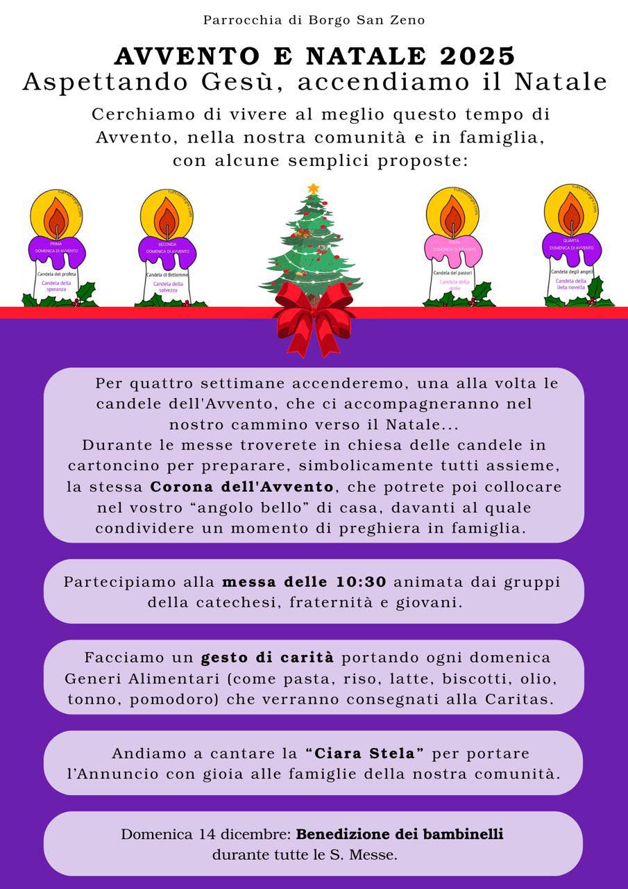 Parrocchia - AVVENTO E NATALE 2025 Accendiamo il Natale… insieme! 🎄🕯️ ...
