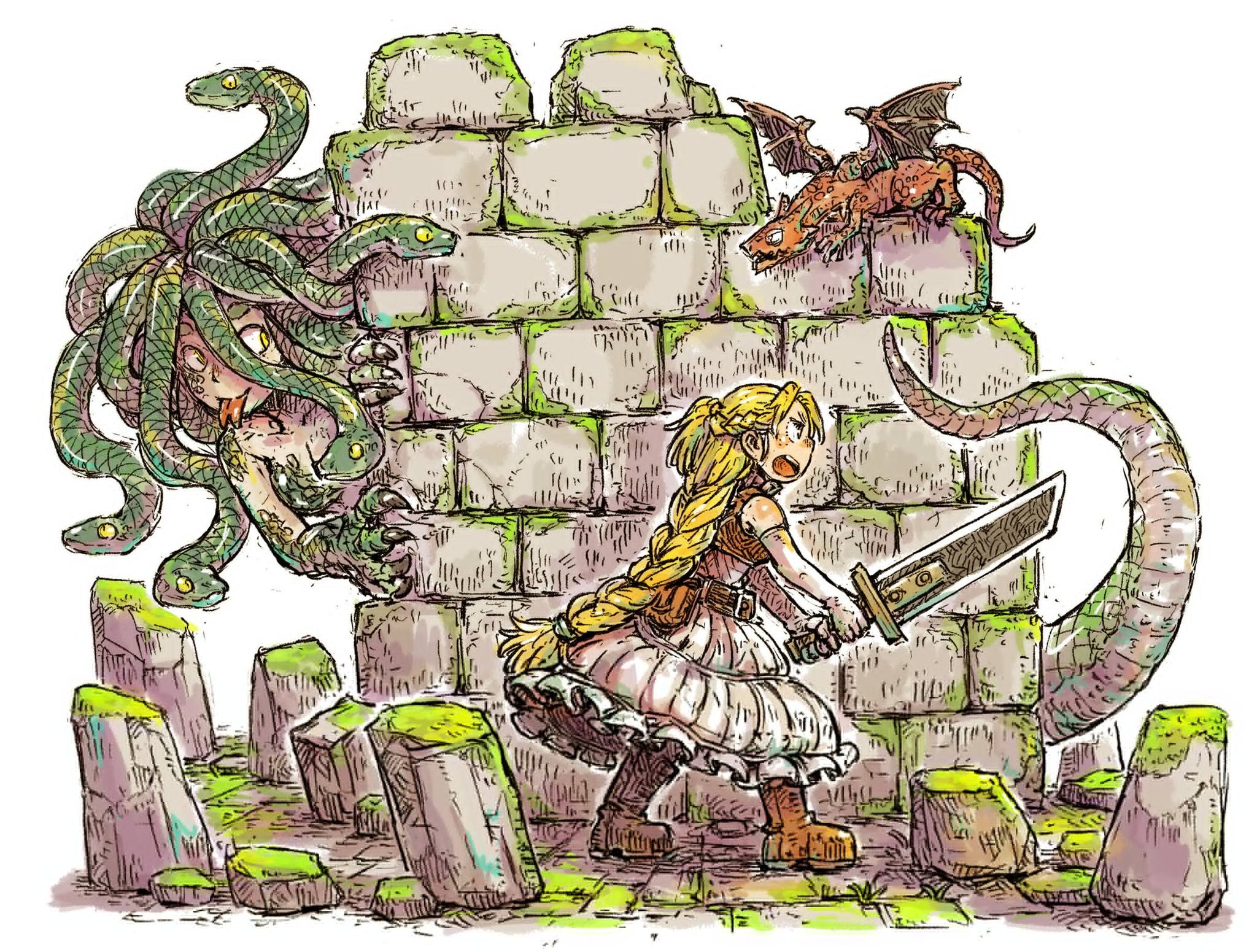 The princess is fighting the snake... - Vintage & Aesthetic | Facebook