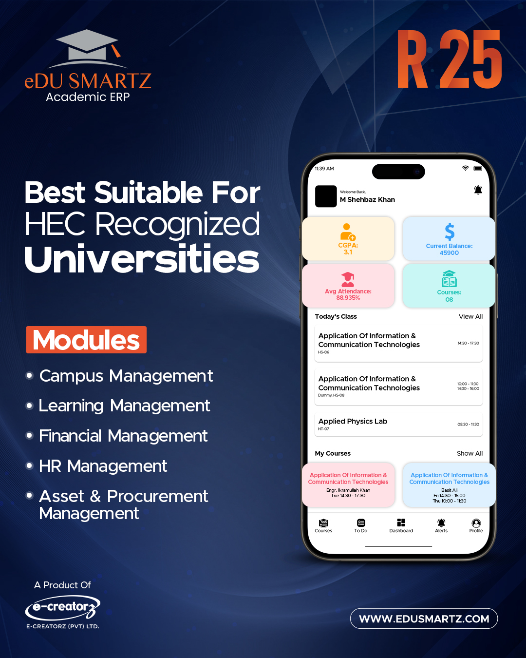 e-Creatorz - eDU SMARTZ R25 is here! Manage academics, HR, finance ...