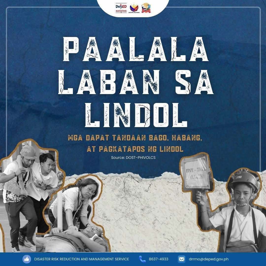 📣Paalala Laban sa Lindol📣 Maging handa, kalmado, at alerto! Alamin ang ...