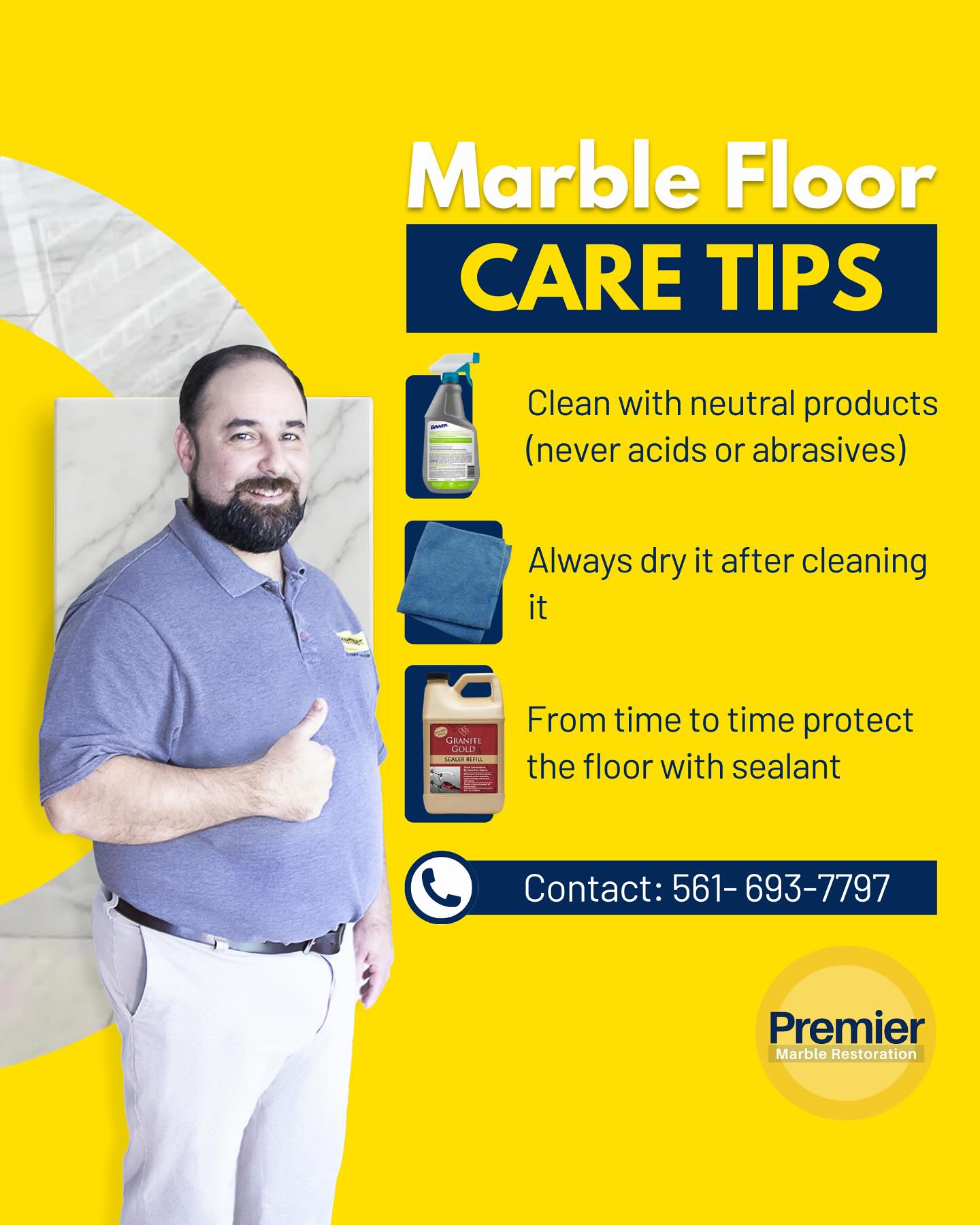 Premier - 𝗠𝗮𝗿𝗯𝗹𝗲 𝗙𝗹𝗼𝗼𝗿 𝗖𝗮𝗿𝗲 𝗧𝗶𝗽𝘀 Marble is a durable surface, but it ...