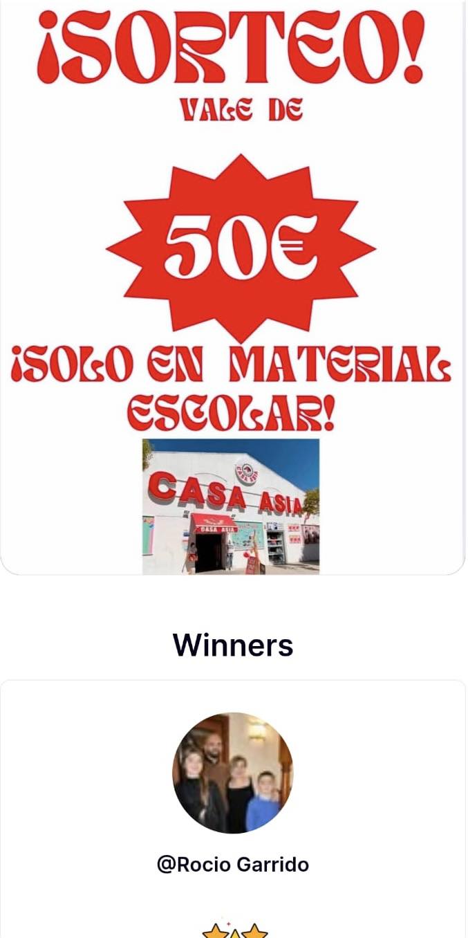 CASA - 🗣🗣YA TENEMOS GANADORA DE NUESTRO SORTEO DE VUELTA AL COLE 🏆🎖 ...