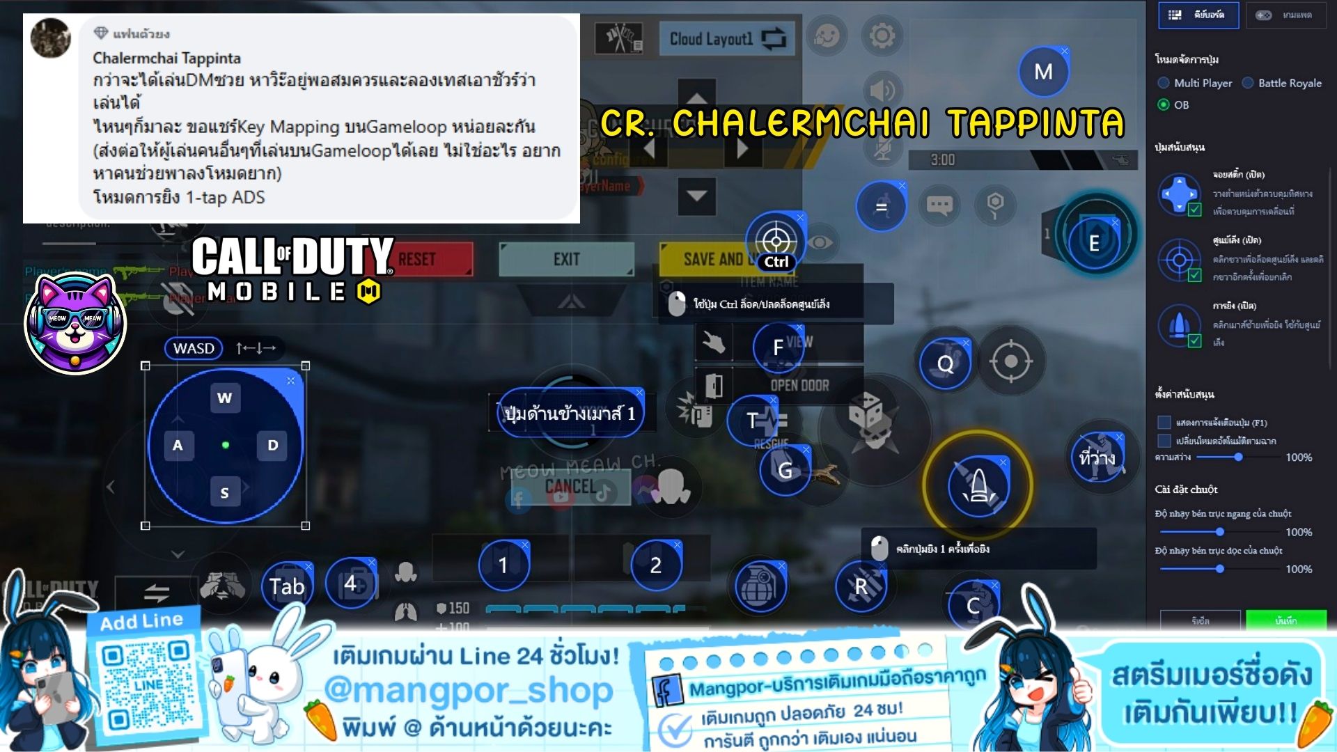 Meow Meaw Ch. - Key Mapping บน Gameloop โหมด DMZ ปล.... | Facebook
