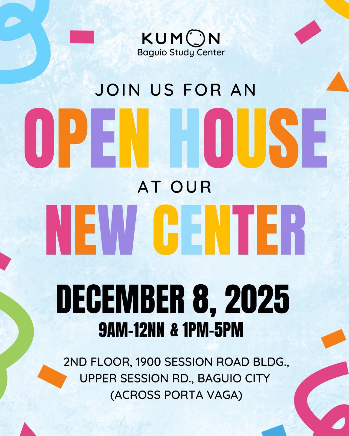 Kumon - The wait is finally over! 🎉 Our new Kumon Baguio location is ...