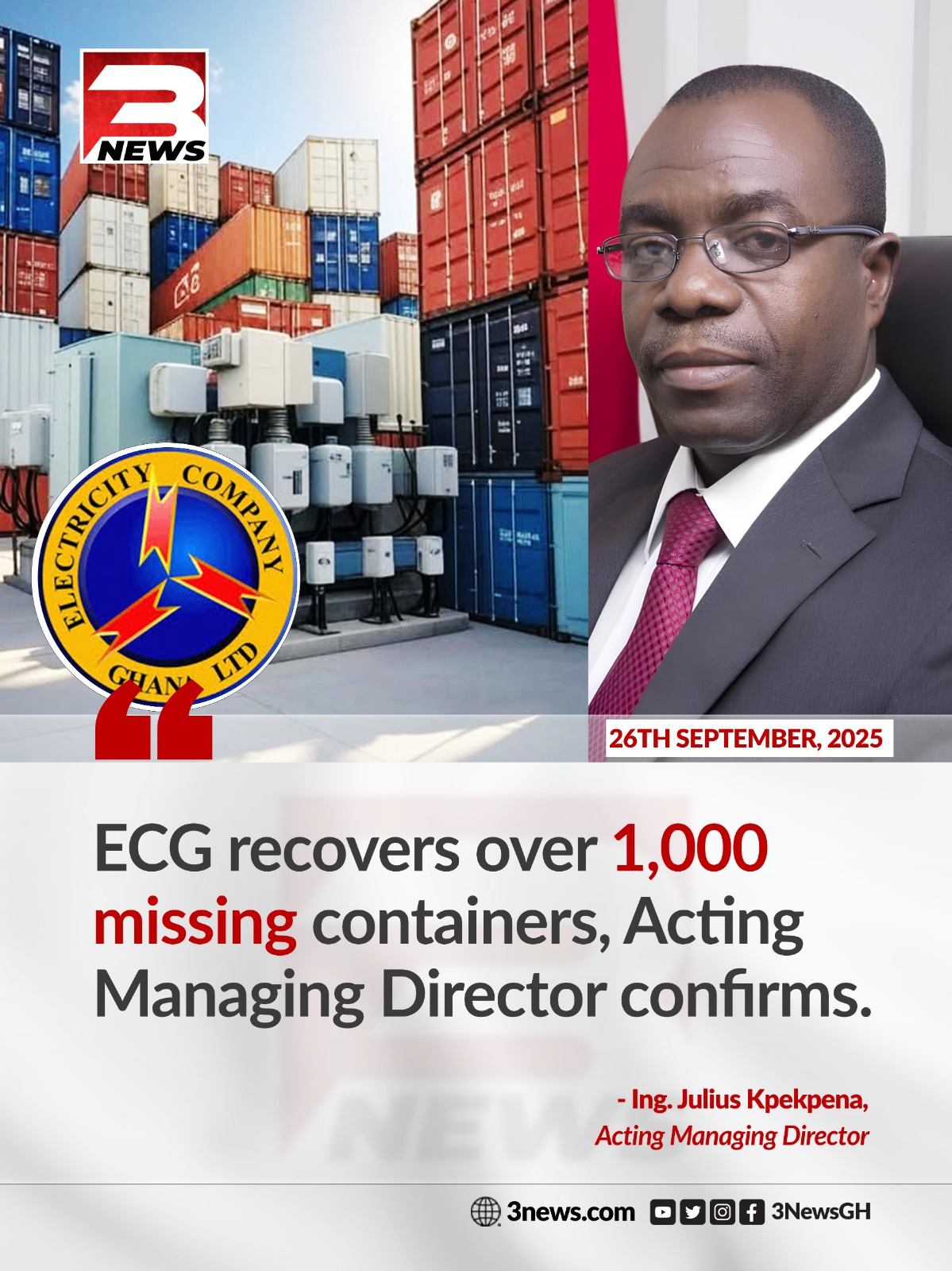 TV3 - ECG's Acting Managing Director confirms the recovery of over ...