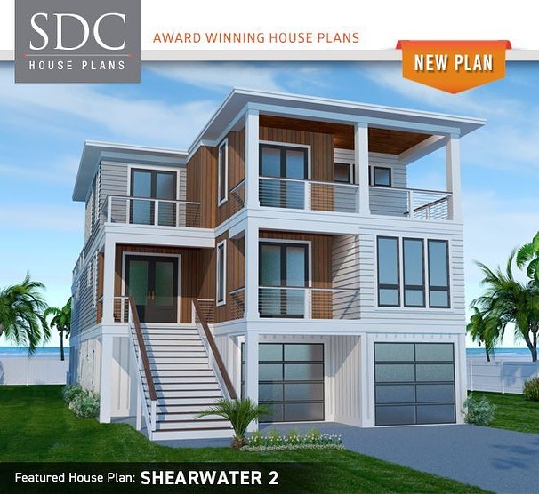 SDC House Plans - NEW COASTAL CONTEMPORARY HOUSE PLAN