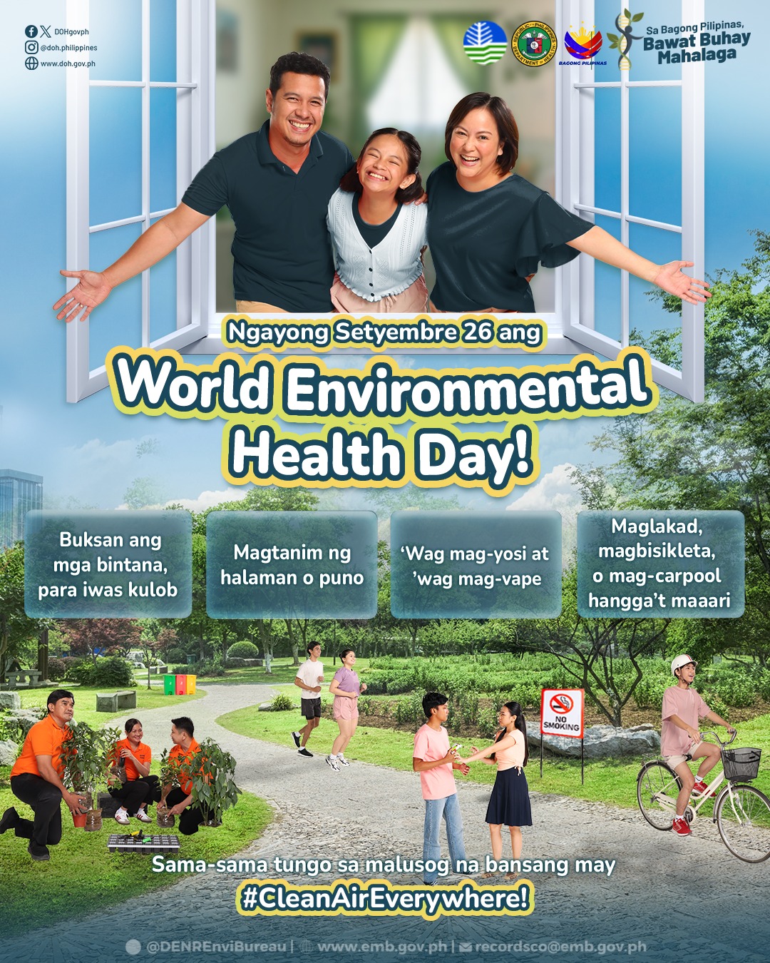 🌍💙 World Environmental Health Day is... - EMB Central Office | Facebook