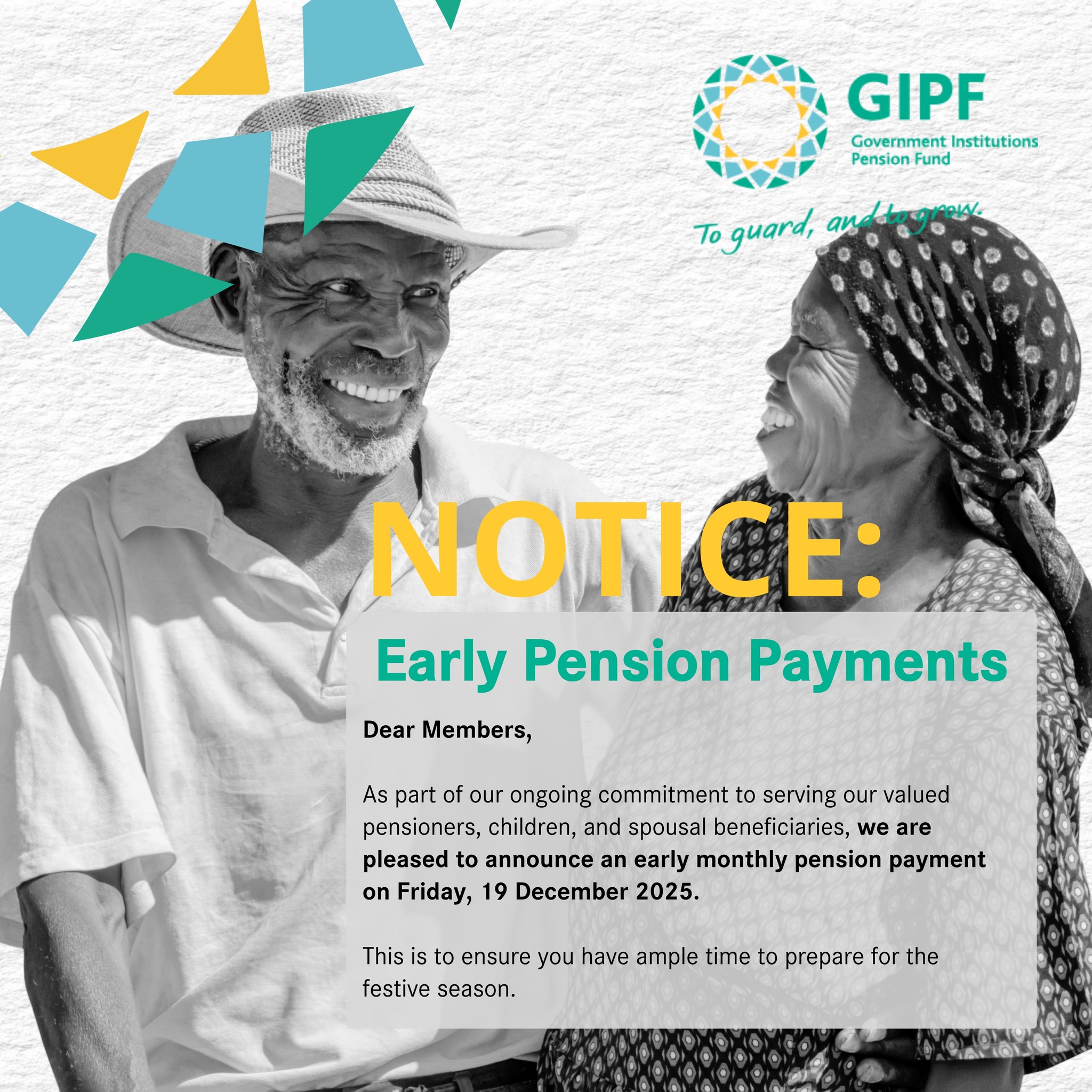 Government - Dear valued members, please take note of the information ...