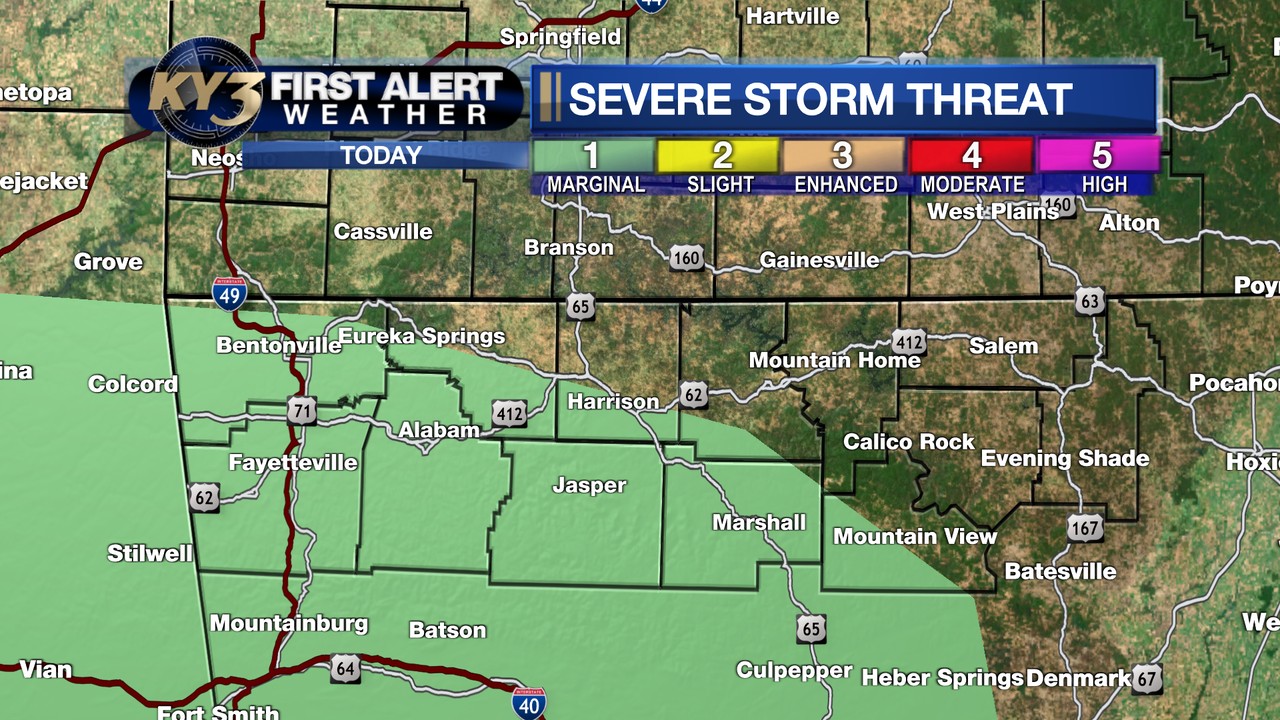 Meteorologist - A low level 1 marginal risk for severe storms exists ...