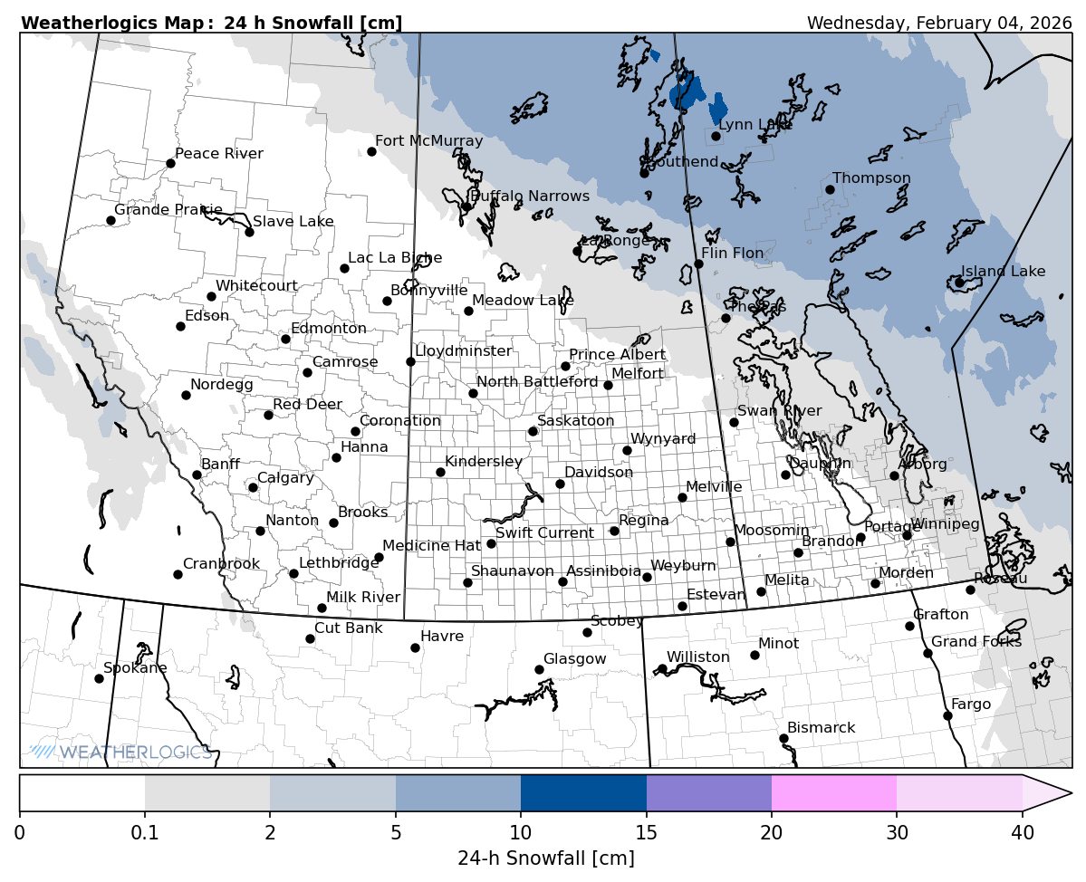 Weatherlogics - Here is our snow forecast map for tomorrow - Wednesday ...