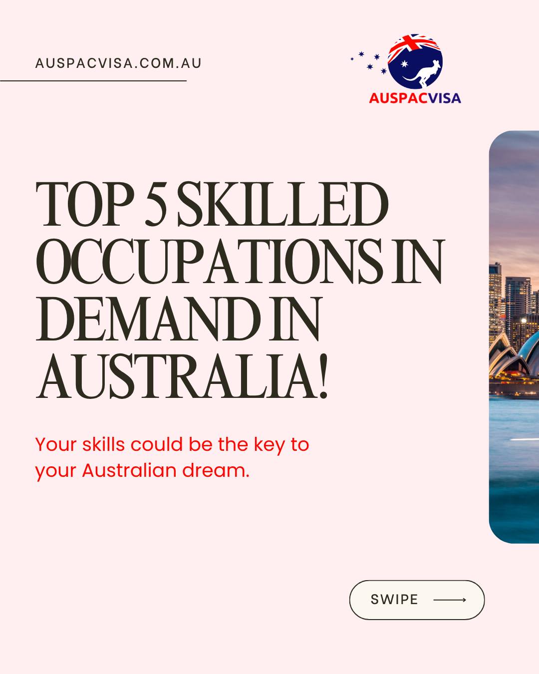 Auspac VISA - 🇦🇺 Top 5 Skilled Occupations in Demand in... | Facebook