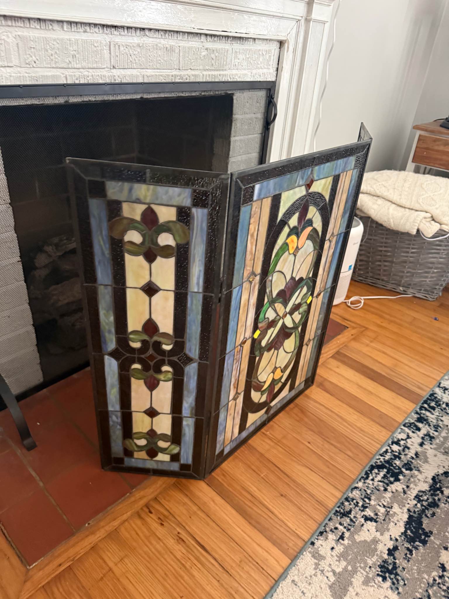 Stain Glass Fireplace Cover - Fire Pits & Chimineas - Huntsville