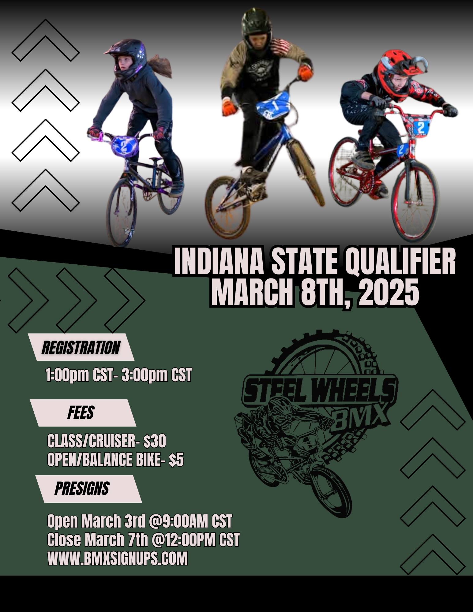 Steel - Come race the first Indiana state qualifer of 2025. Any USABMX ...