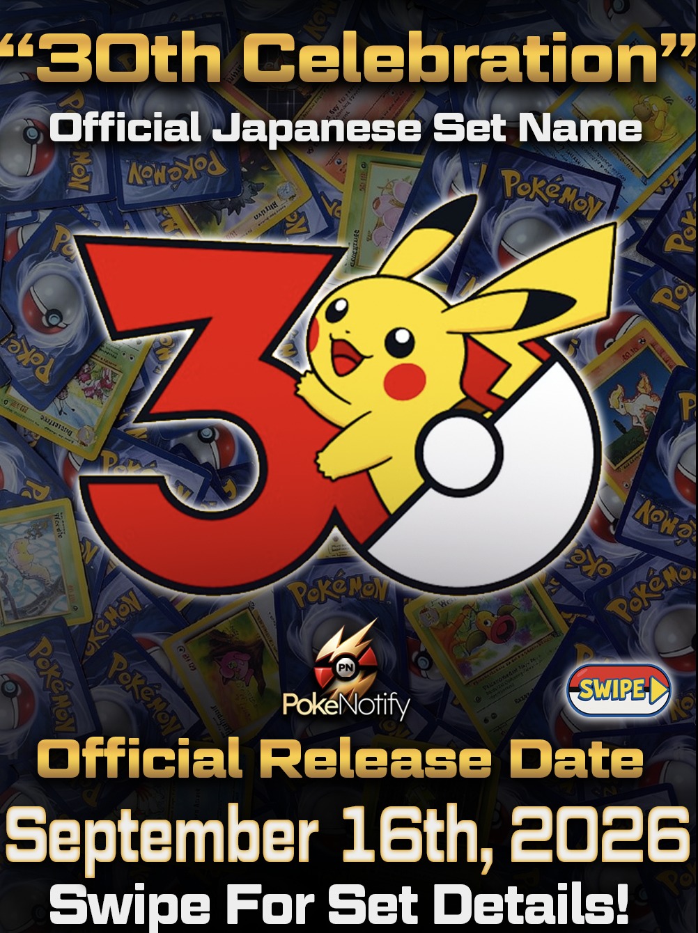 📢ANNIVERSARY SET DETAILS📢 The 30th Anniversary Japanese TCG set