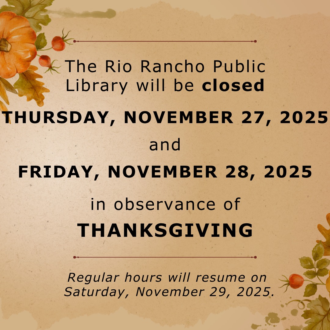 The Rio Rancho Public... - Rio Rancho Public Libraries | Facebook