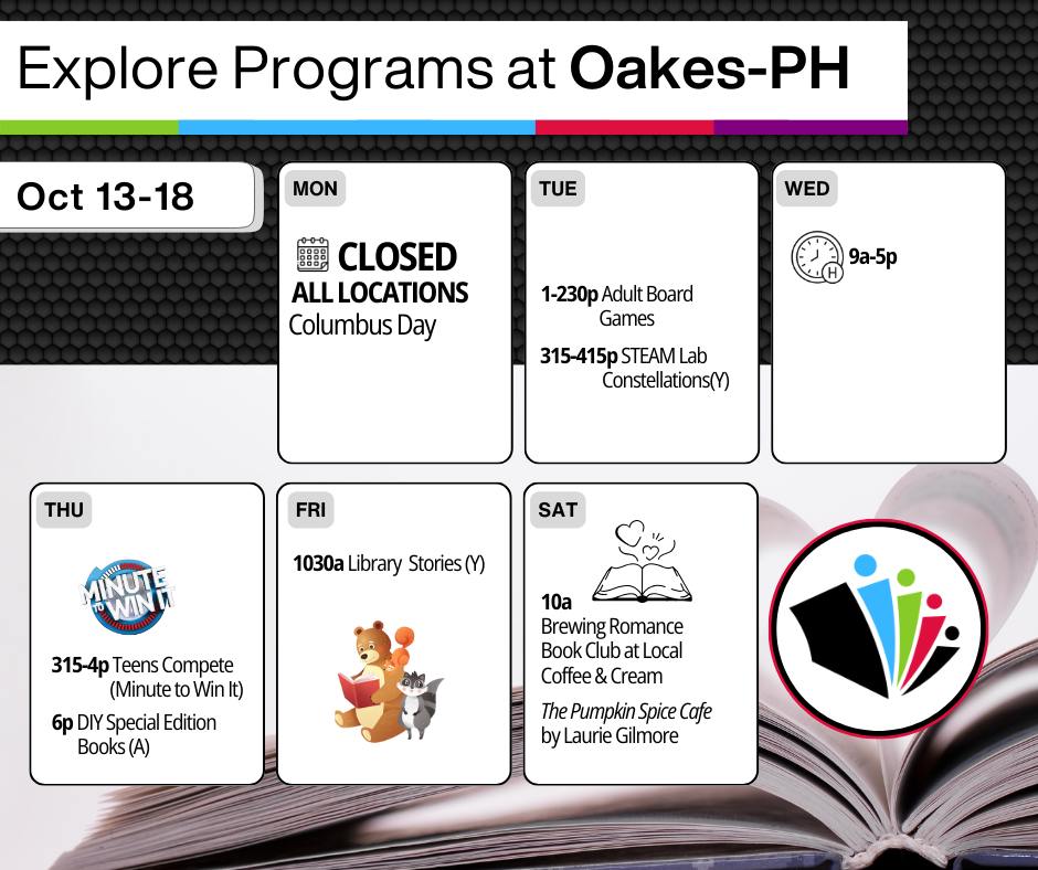 Oakes-Beitman - 📖🍂🌻 Fall fun at the Oakes-PH Library! 📅From storytimes ...