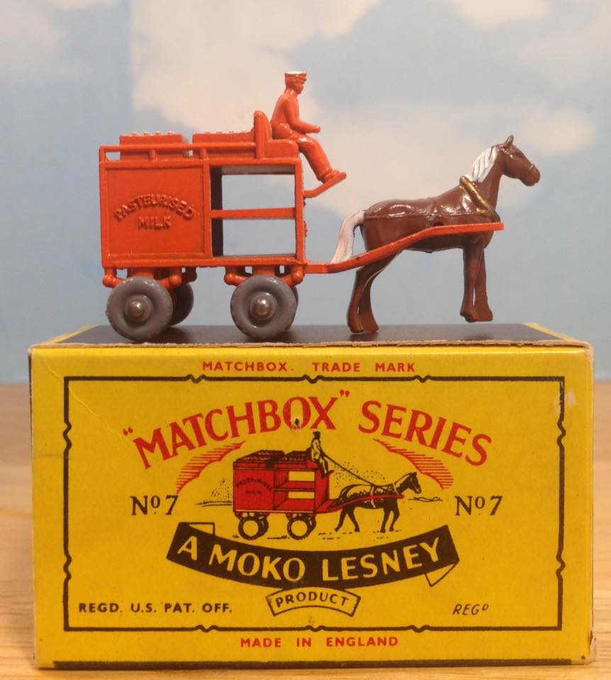 Matchbox 07-A Horse drawn Milk float. 5888 ปลพัสลรสด FILS
