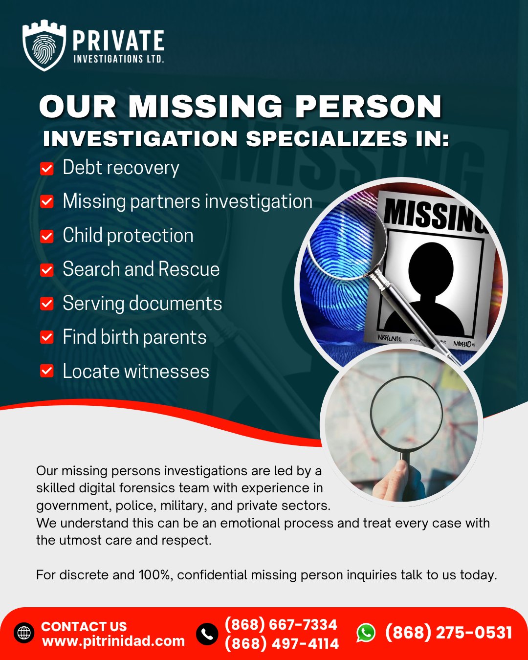 Private - When someone goes missing, every minute matters. Whether it’s ...