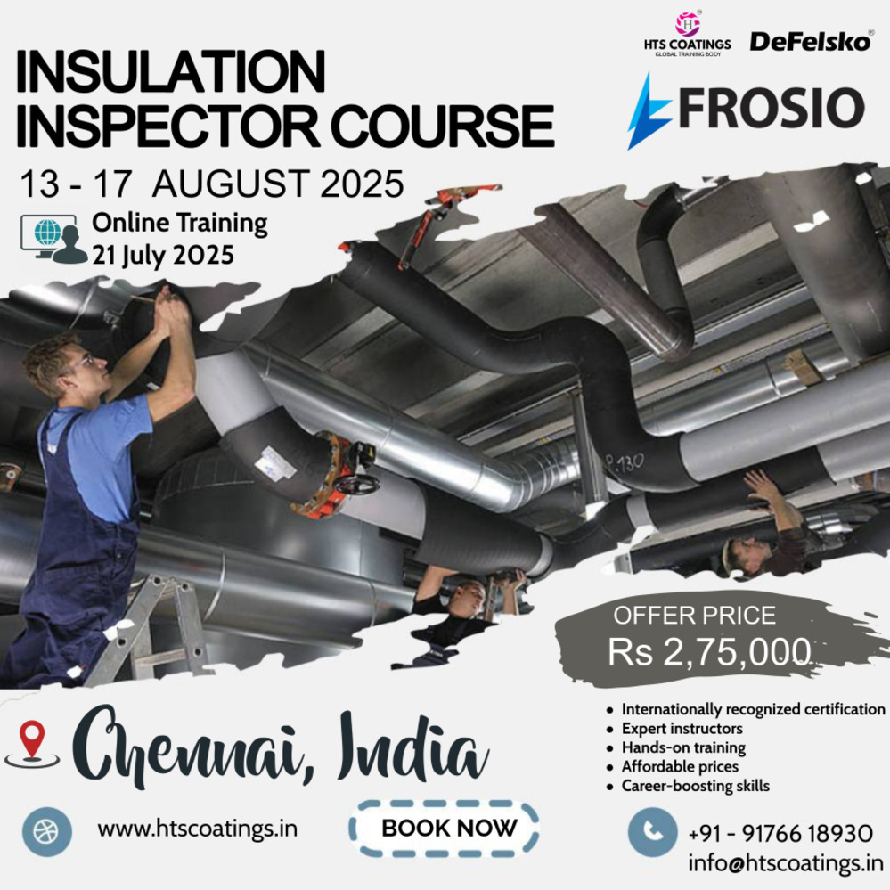 FROSIO Insulation Inspector Course is launching its 1st batch in ...