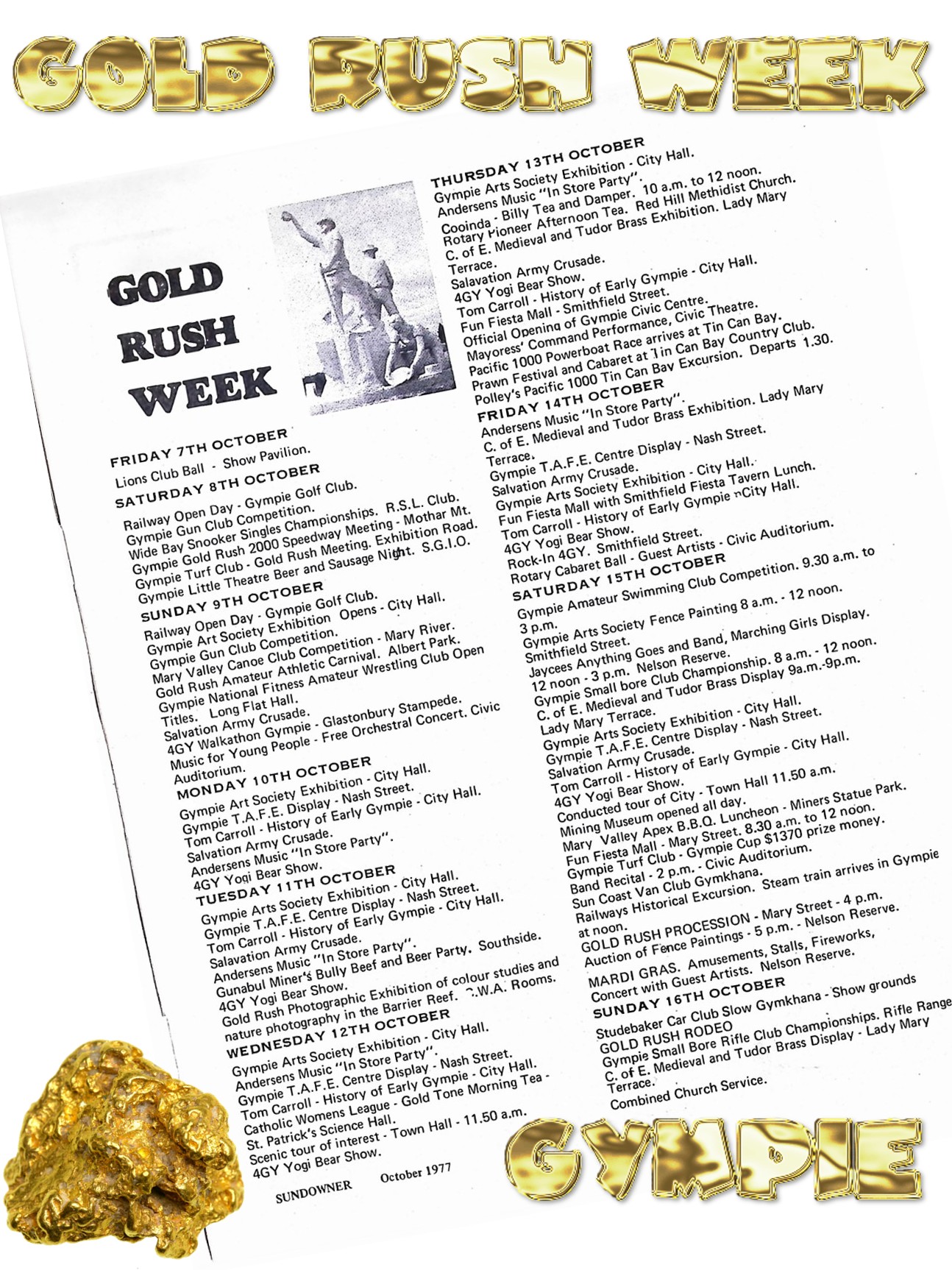 Gympie - * GOLD RUSH WEEK – GYMPIE’S GOLDEN DAYS Can you believe it ...