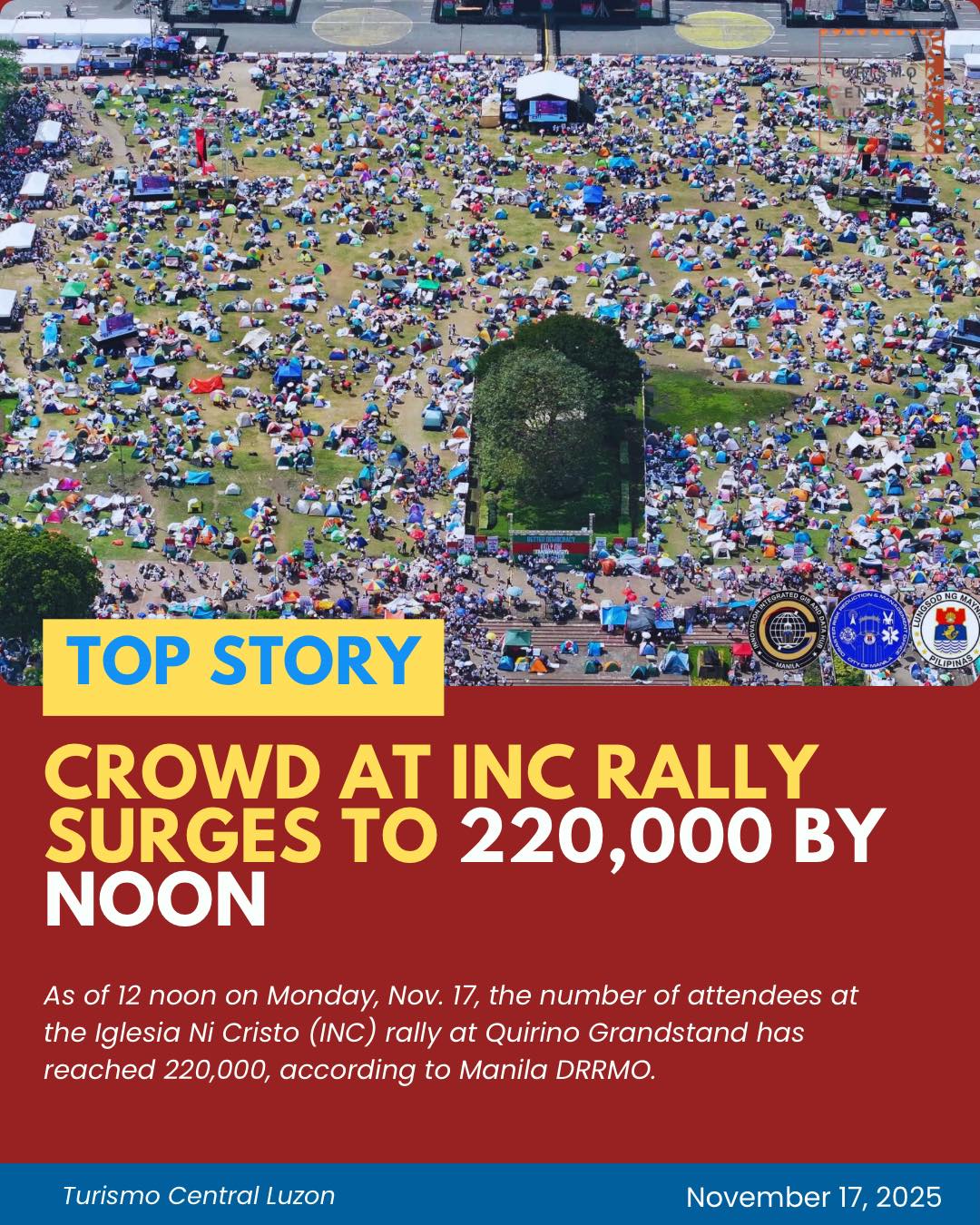 LOOK CROWD AT INC RALLY SURGES TO... - Turismo Central Luzon | Facebook