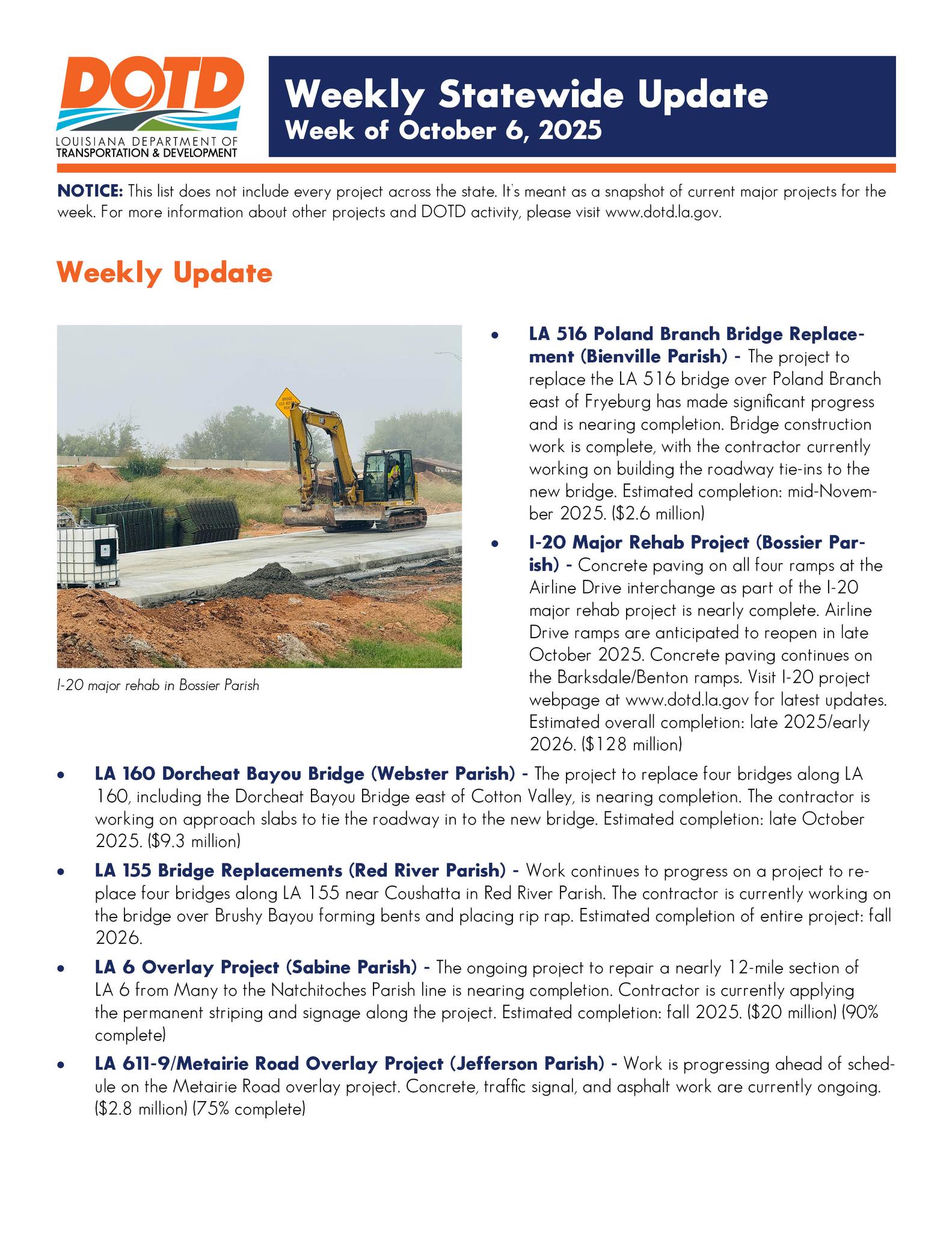 Check out DOTD’s “Weekly Wins” below! These are just a snapshot of the ...
