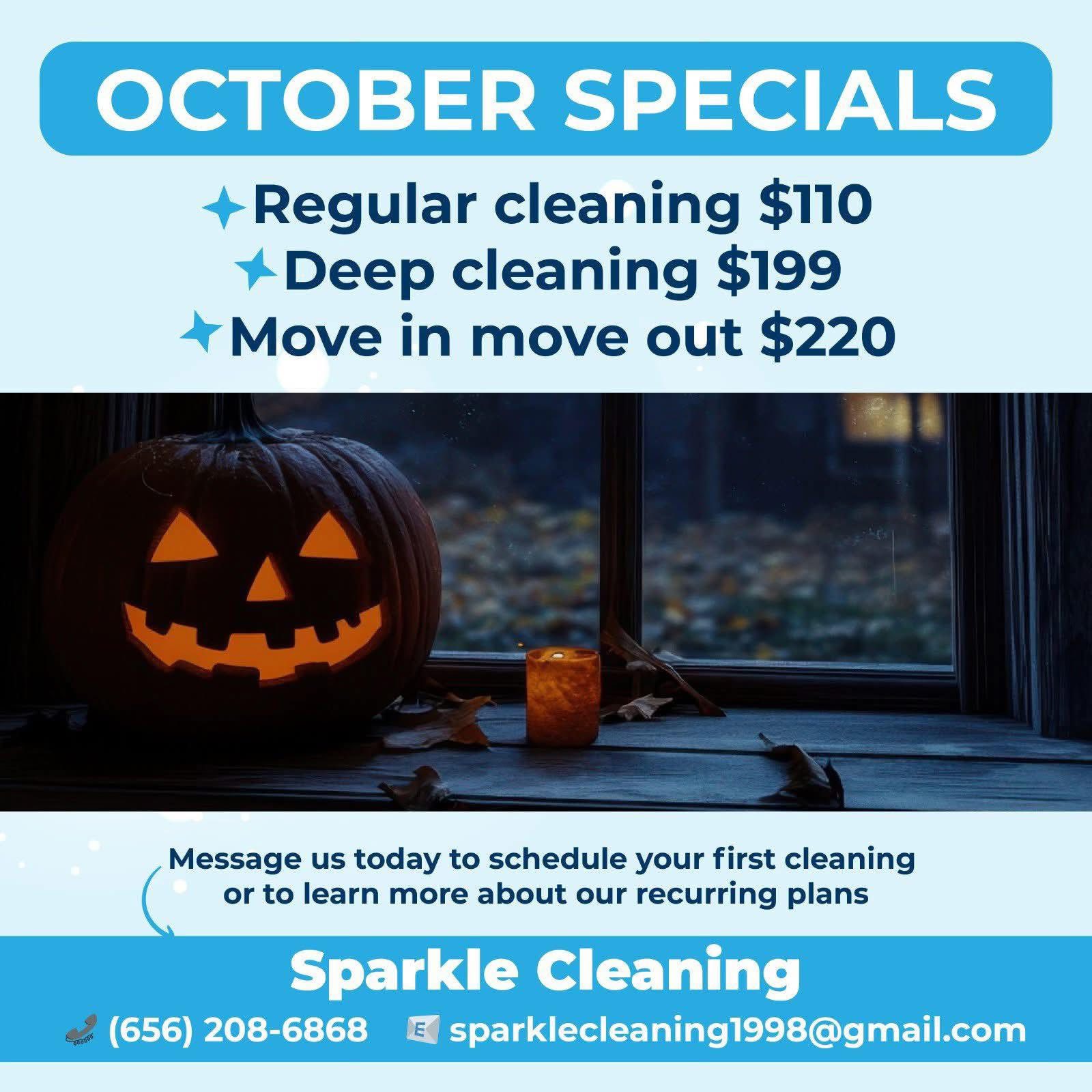 🎃👻 October Cleaning Specials! 👻🎃 | Facebook