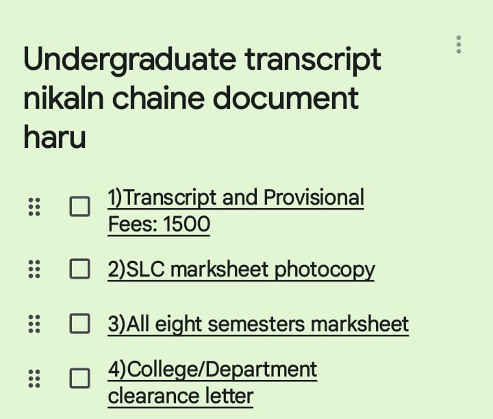 Undergraduate transcript nikaln chaine document | Facebook