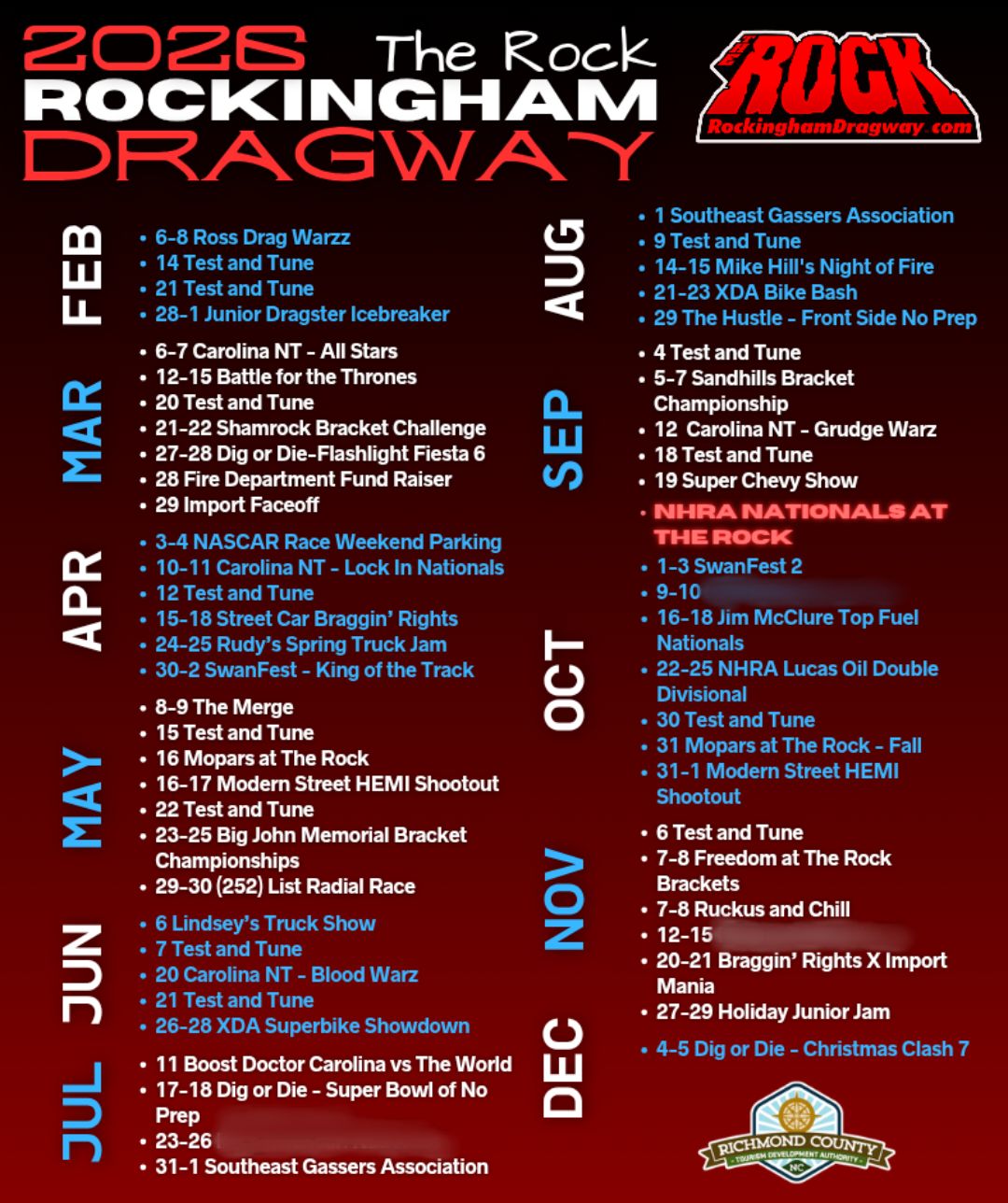 Rockingham - Shewww, this is a no joke 2026 schedule and we still have ...