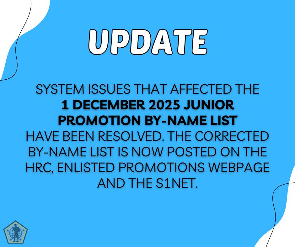 U.S. - System Issues that affected the 1 December 2025 Junior Promotion ...